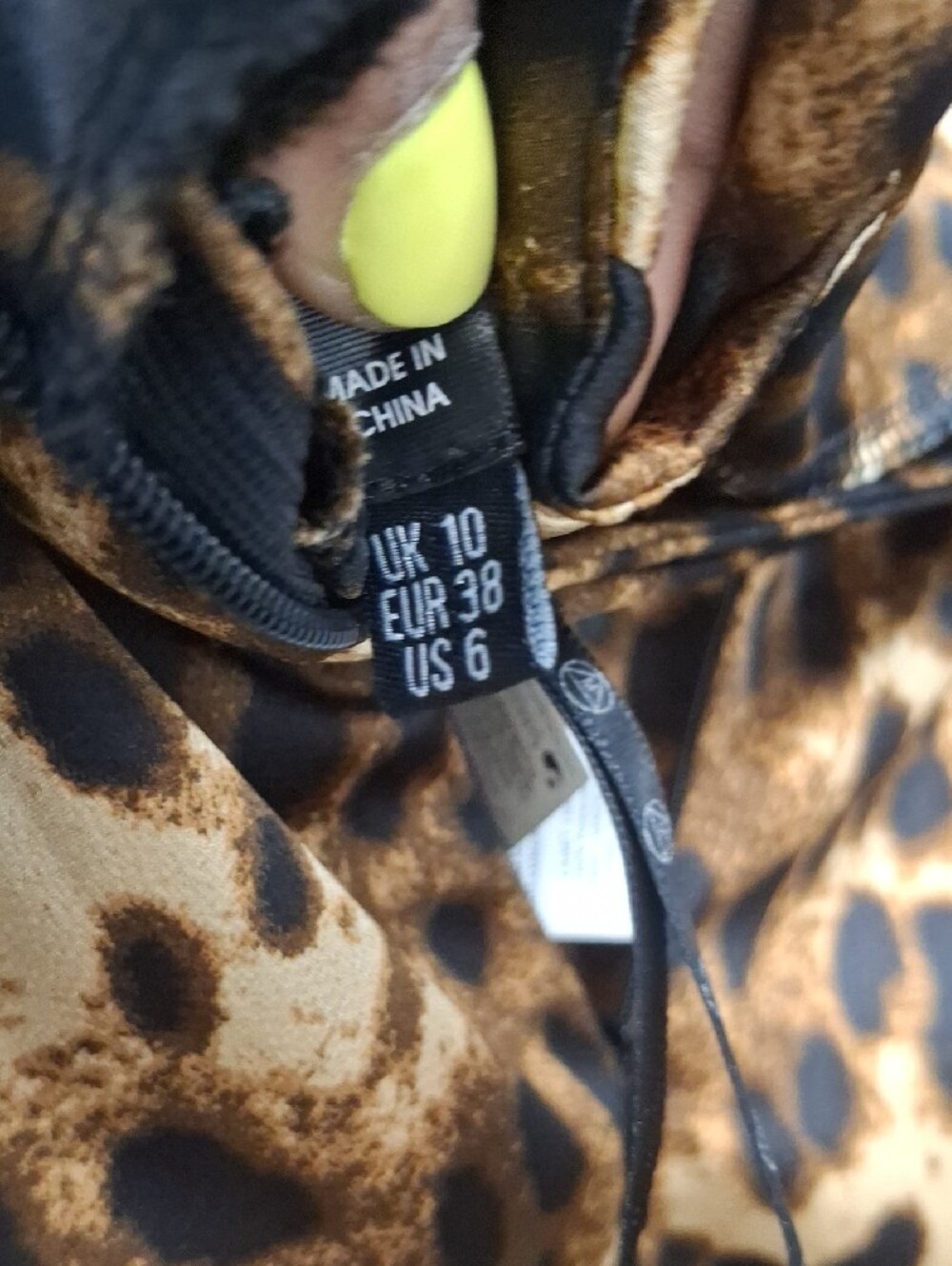 Leopard Print Women's Blazer Jacket - Tan/Black - Picture 5 of 9